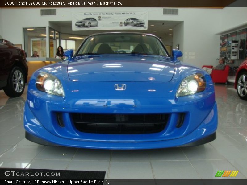 Apex Blue Pearl / Black/Yellow 2008 Honda S2000 CR Roadster