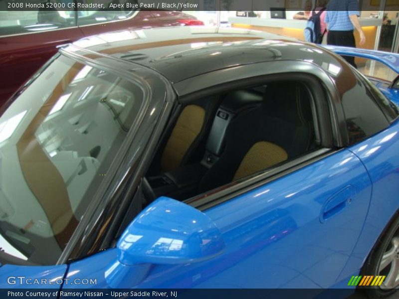 Apex Blue Pearl / Black/Yellow 2008 Honda S2000 CR Roadster