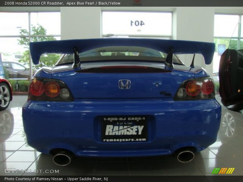 Apex Blue Pearl / Black/Yellow 2008 Honda S2000 CR Roadster