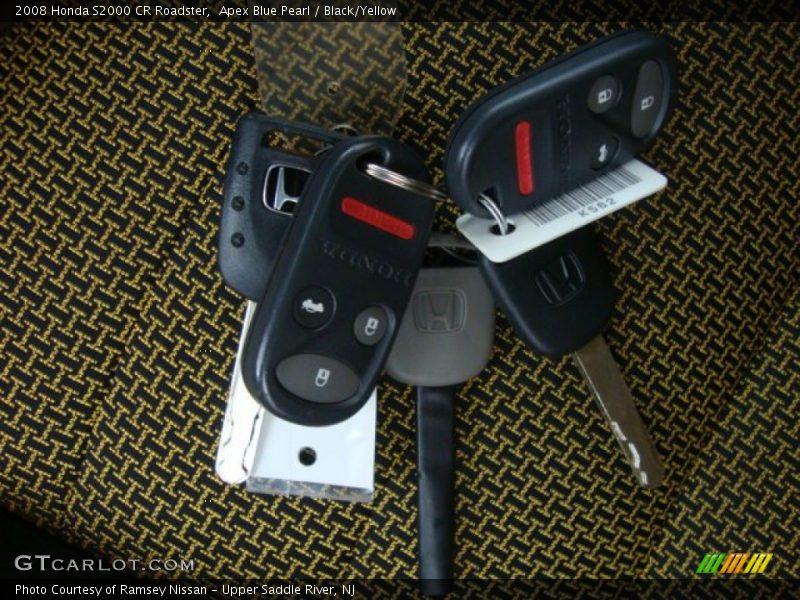 Apex Blue Pearl / Black/Yellow 2008 Honda S2000 CR Roadster