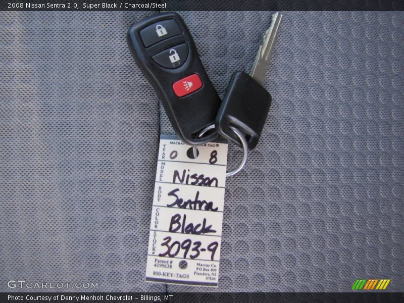 Super Black / Charcoal/Steel 2008 Nissan Sentra 2.0