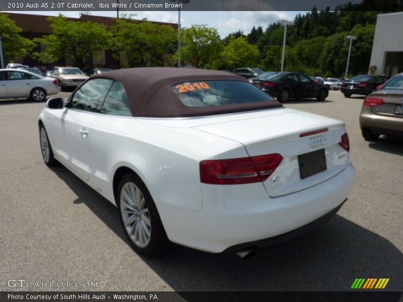 Ibis White / Cinnamon Brown 2010 Audi A5 2.0T Cabriolet