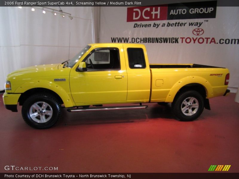 Screaming Yellow / Medium Dark Flint 2006 Ford Ranger Sport SuperCab 4x4
