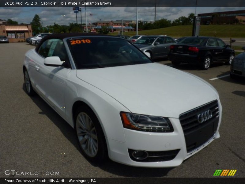 Ibis White / Cinnamon Brown 2010 Audi A5 2.0T Cabriolet
