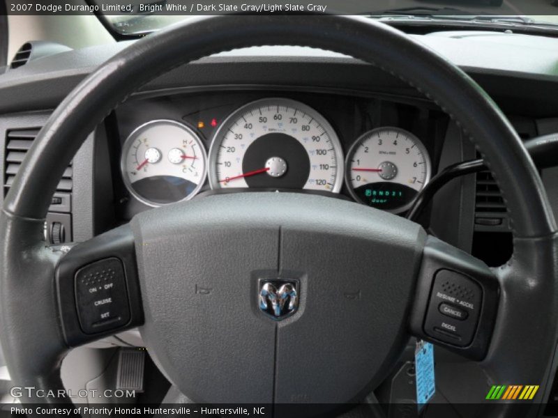 Bright White / Dark Slate Gray/Light Slate Gray 2007 Dodge Durango Limited