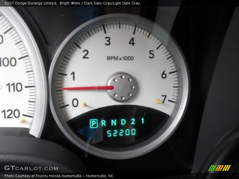 Bright White / Dark Slate Gray/Light Slate Gray 2007 Dodge Durango Limited