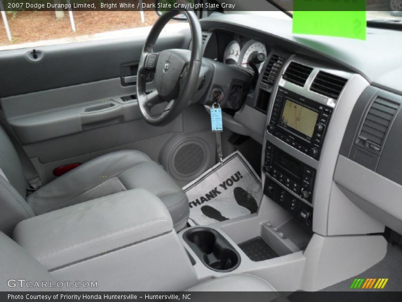 Bright White / Dark Slate Gray/Light Slate Gray 2007 Dodge Durango Limited
