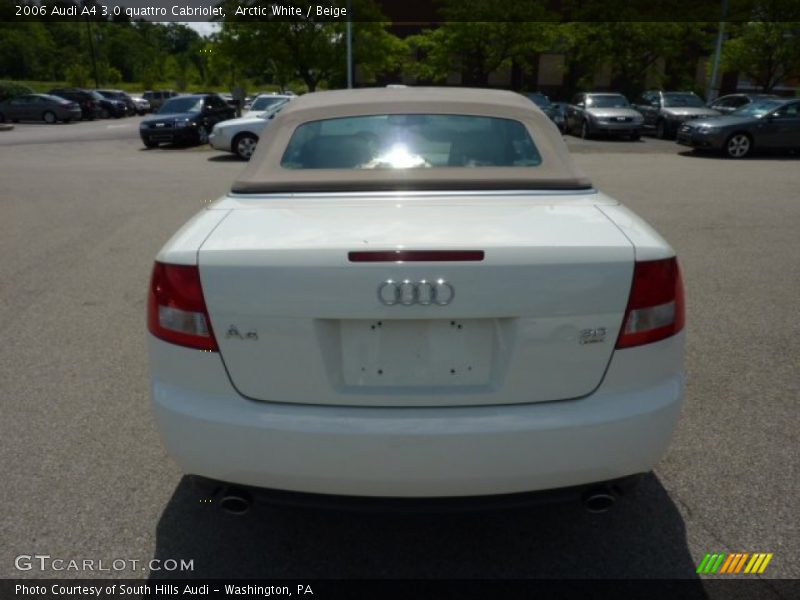 Arctic White / Beige 2006 Audi A4 3.0 quattro Cabriolet