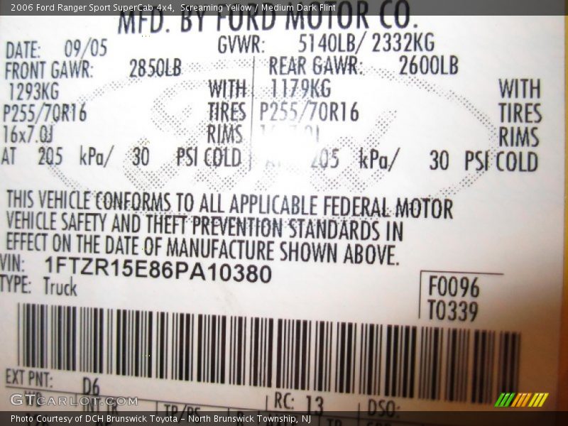 Screaming Yellow / Medium Dark Flint 2006 Ford Ranger Sport SuperCab 4x4