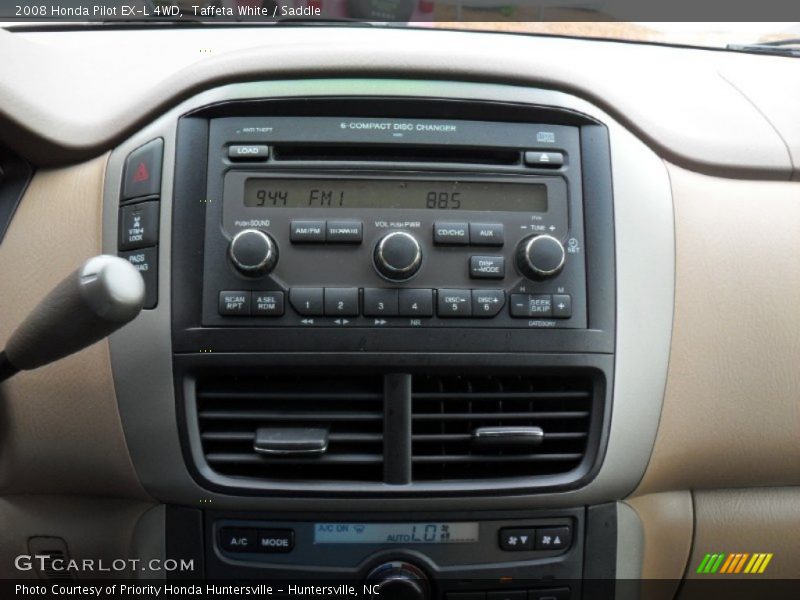 Taffeta White / Saddle 2008 Honda Pilot EX-L 4WD