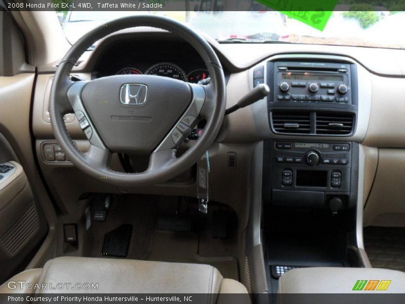 Taffeta White / Saddle 2008 Honda Pilot EX-L 4WD
