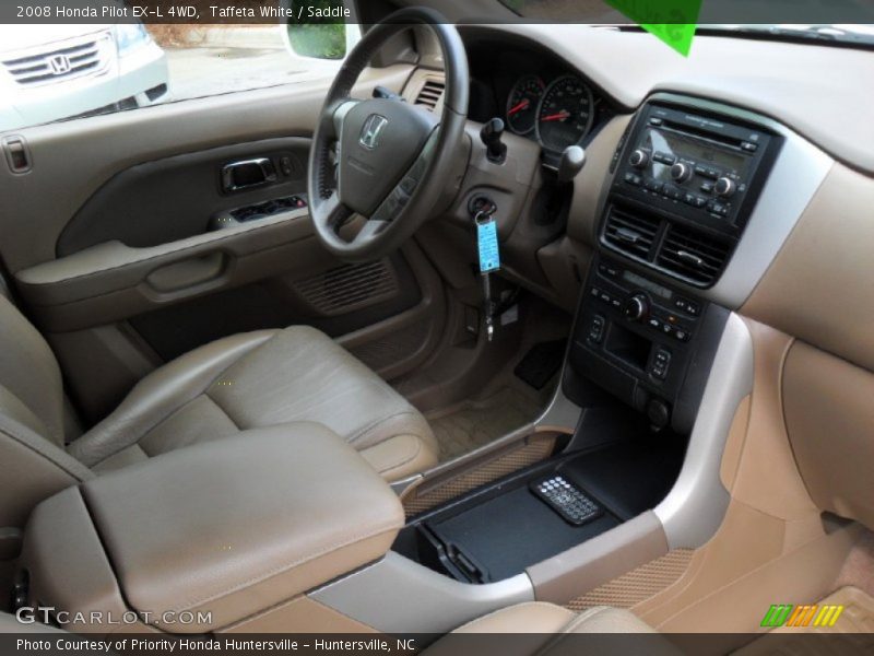 Taffeta White / Saddle 2008 Honda Pilot EX-L 4WD