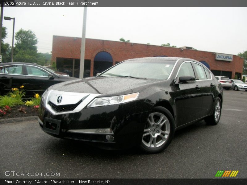 Crystal Black Pearl / Parchment 2009 Acura TL 3.5