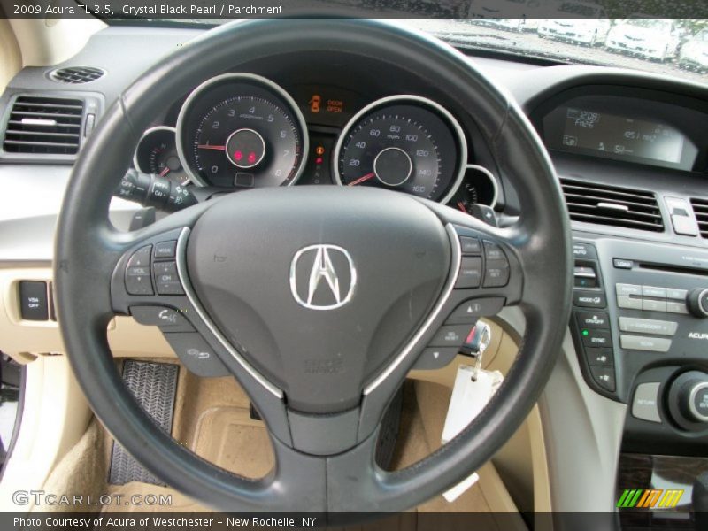 Crystal Black Pearl / Parchment 2009 Acura TL 3.5