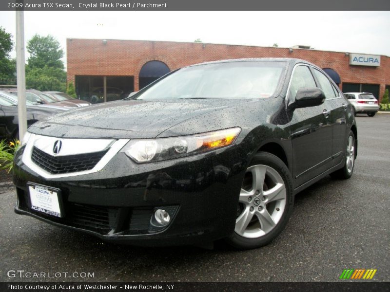 Crystal Black Pearl / Parchment 2009 Acura TSX Sedan