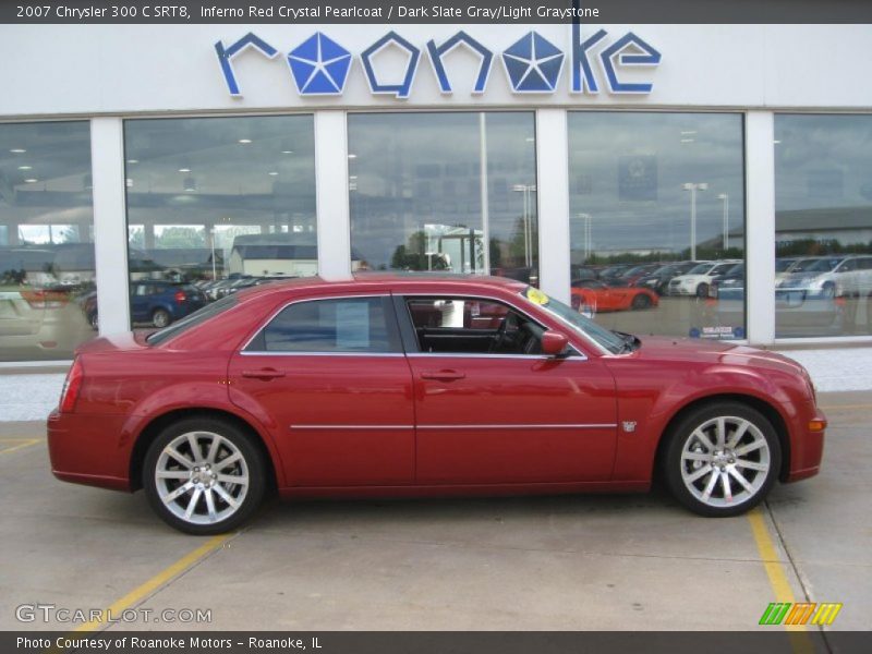 Inferno Red Crystal Pearlcoat / Dark Slate Gray/Light Graystone 2007 Chrysler 300 C SRT8