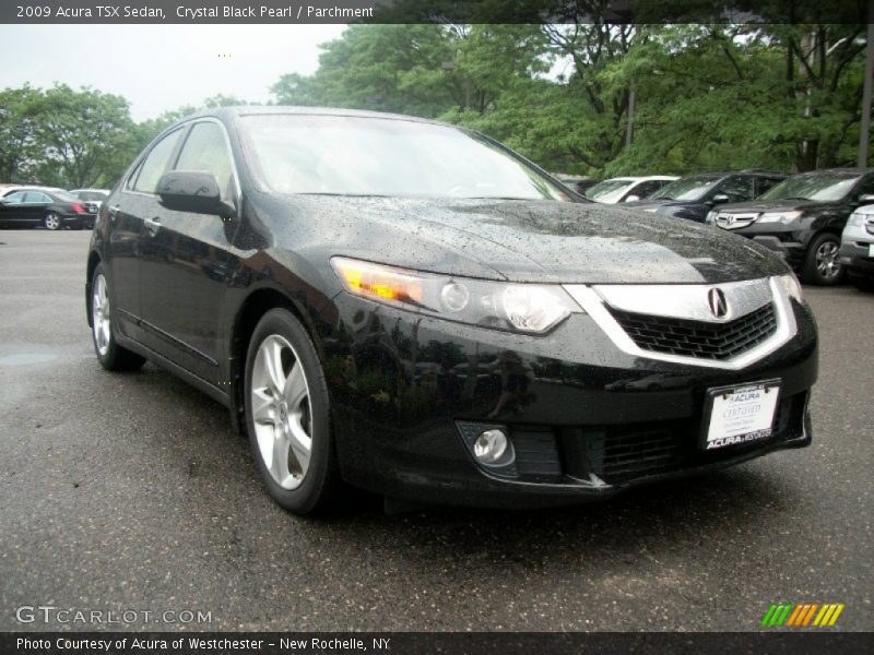 Crystal Black Pearl / Parchment 2009 Acura TSX Sedan