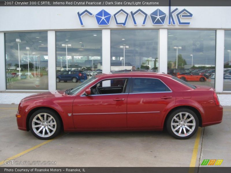 Inferno Red Crystal Pearlcoat / Dark Slate Gray/Light Graystone 2007 Chrysler 300 C SRT8