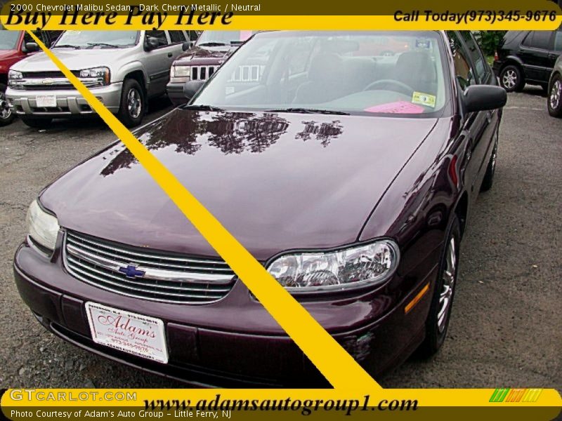 Dark Cherry Metallic / Neutral 2000 Chevrolet Malibu Sedan