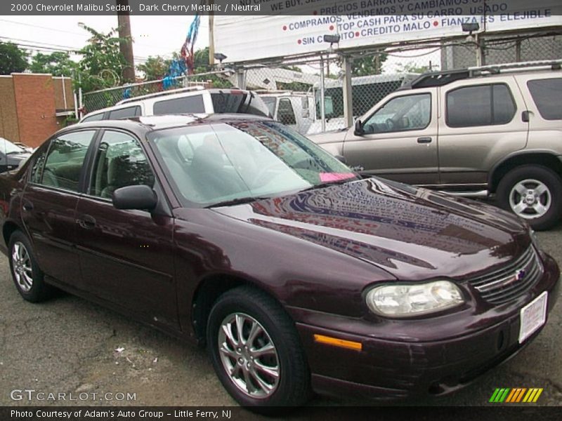 Dark Cherry Metallic / Neutral 2000 Chevrolet Malibu Sedan