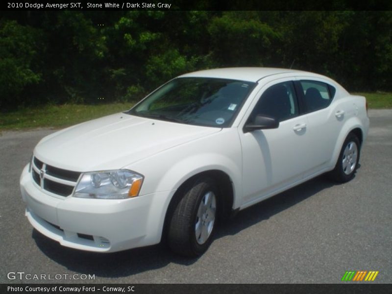 Stone White / Dark Slate Gray 2010 Dodge Avenger SXT