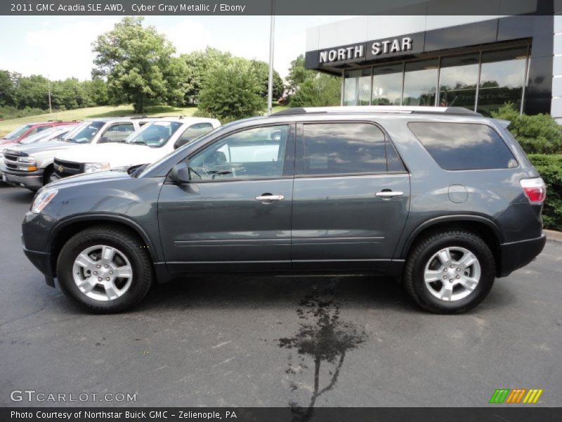 Cyber Gray Metallic / Ebony 2011 GMC Acadia SLE AWD