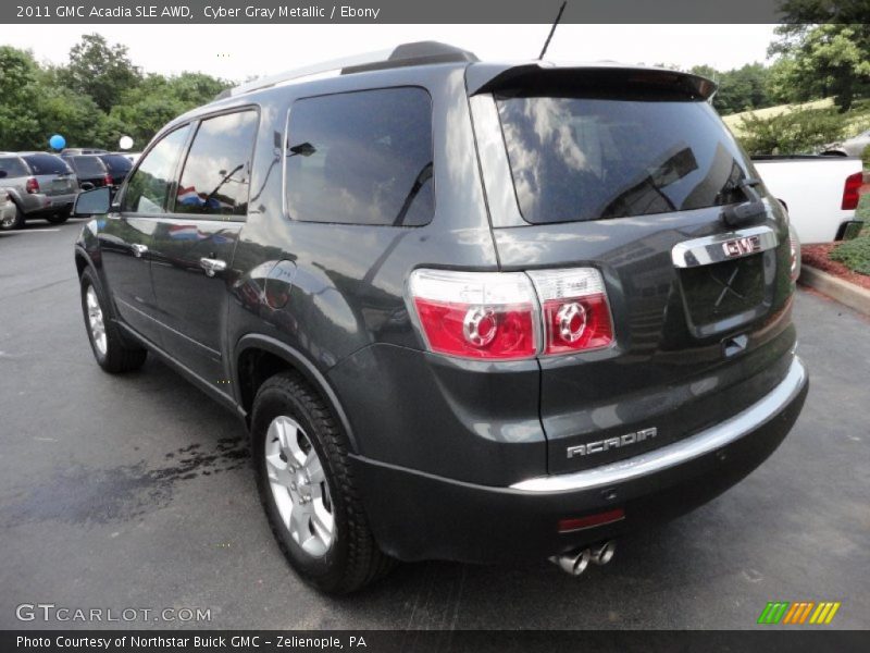 Cyber Gray Metallic / Ebony 2011 GMC Acadia SLE AWD