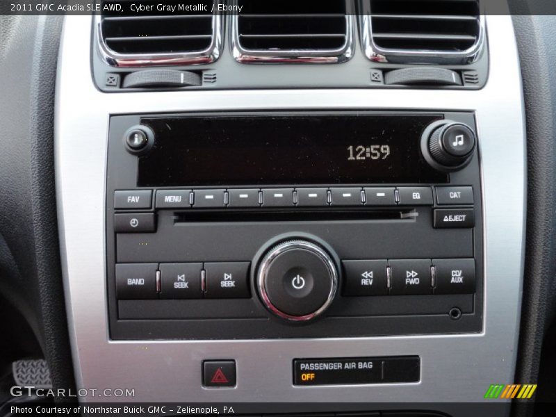 Cyber Gray Metallic / Ebony 2011 GMC Acadia SLE AWD