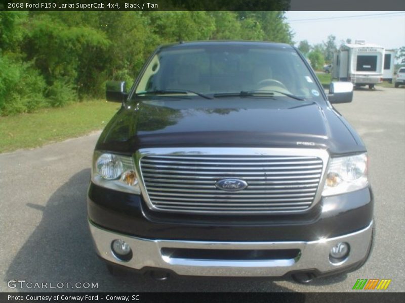 Black / Tan 2008 Ford F150 Lariat SuperCab 4x4