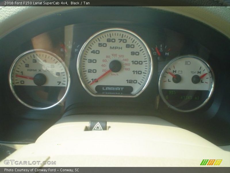 Black / Tan 2008 Ford F150 Lariat SuperCab 4x4