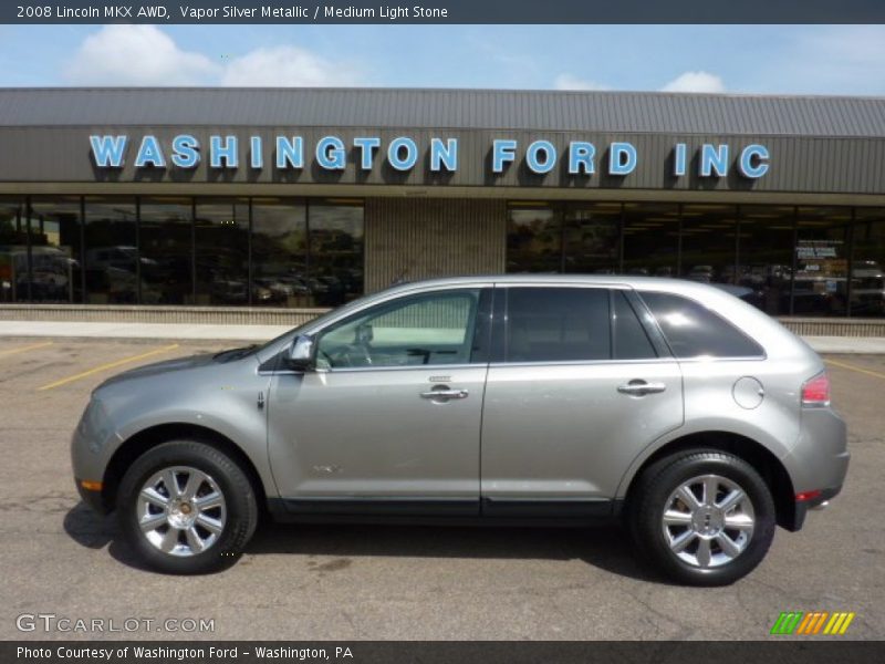 Vapor Silver Metallic / Medium Light Stone 2008 Lincoln MKX AWD