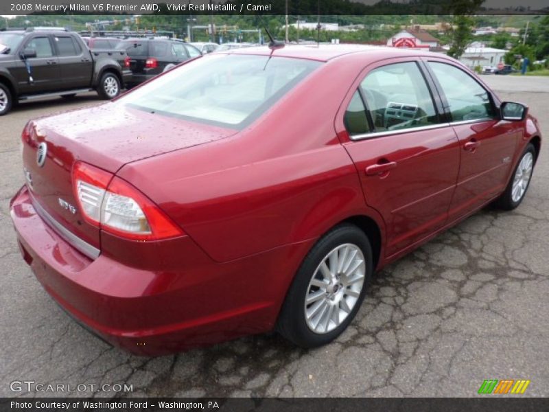 Vivid Red Metallic / Camel 2008 Mercury Milan V6 Premier AWD