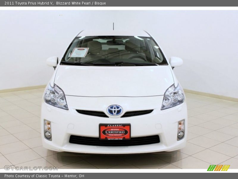 Blizzard White Pearl / Bisque 2011 Toyota Prius Hybrid V