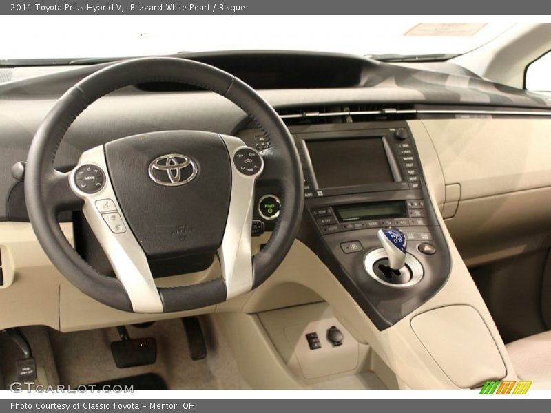 Blizzard White Pearl / Bisque 2011 Toyota Prius Hybrid V