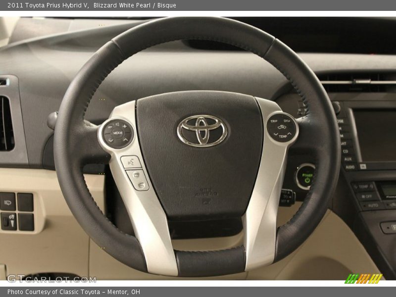 Blizzard White Pearl / Bisque 2011 Toyota Prius Hybrid V