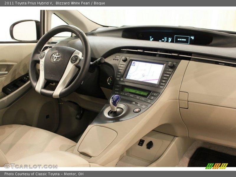 Blizzard White Pearl / Bisque 2011 Toyota Prius Hybrid V