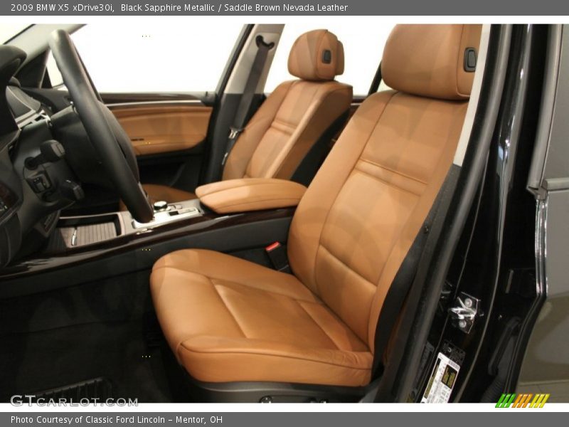 Black Sapphire Metallic / Saddle Brown Nevada Leather 2009 BMW X5 xDrive30i