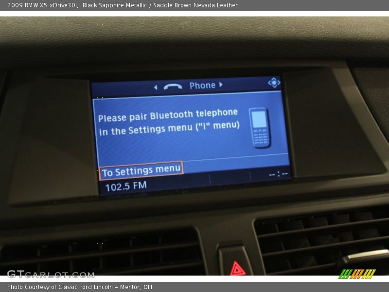Black Sapphire Metallic / Saddle Brown Nevada Leather 2009 BMW X5 xDrive30i