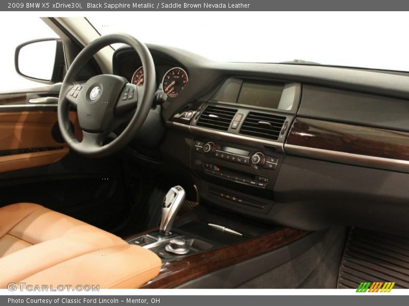 Black Sapphire Metallic / Saddle Brown Nevada Leather 2009 BMW X5 xDrive30i