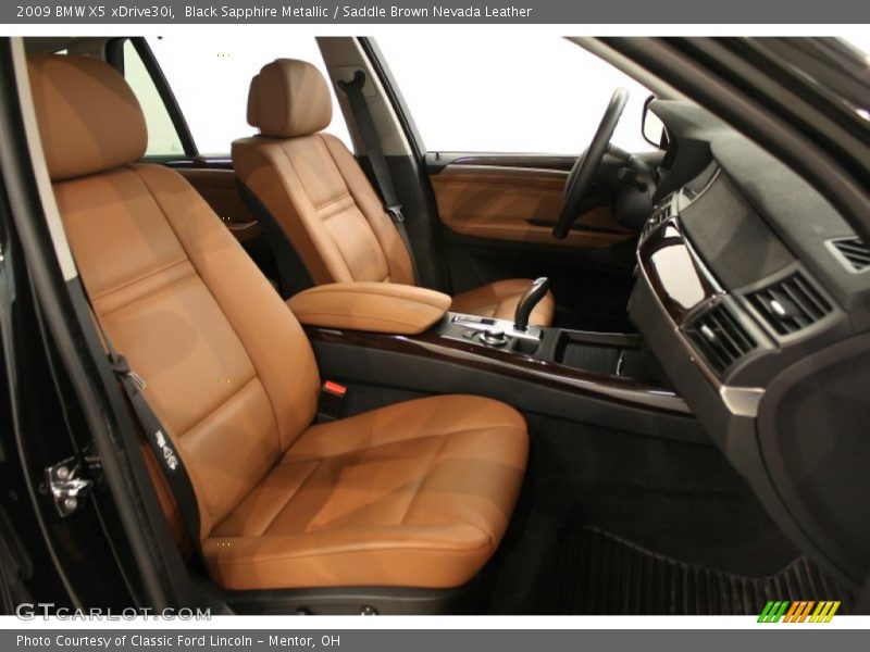 Black Sapphire Metallic / Saddle Brown Nevada Leather 2009 BMW X5 xDrive30i