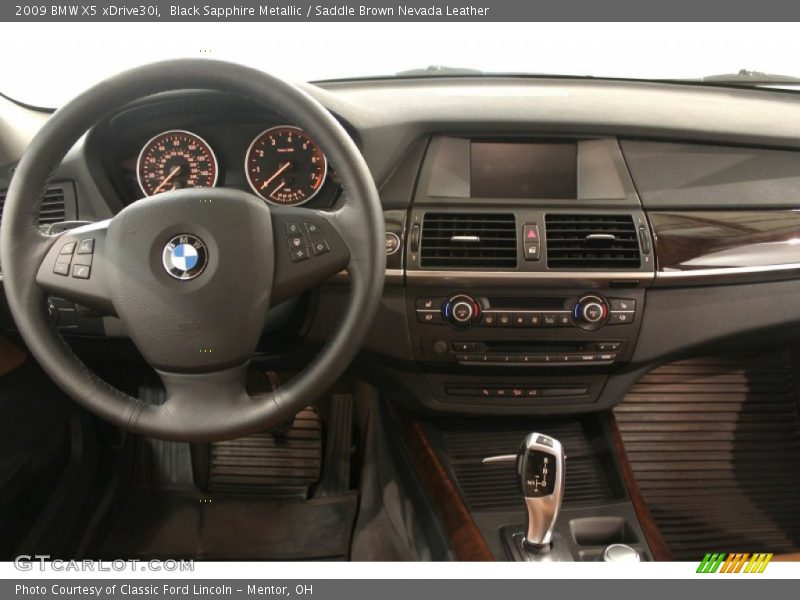 Black Sapphire Metallic / Saddle Brown Nevada Leather 2009 BMW X5 xDrive30i