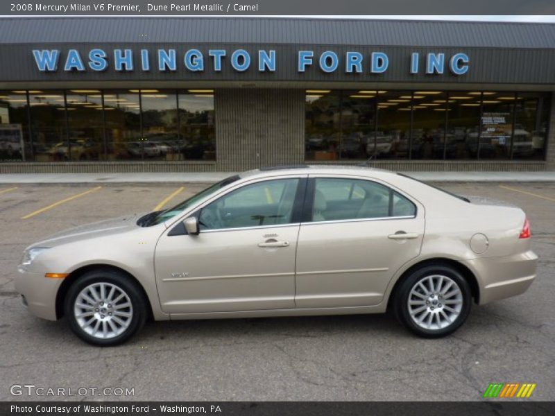 Dune Pearl Metallic / Camel 2008 Mercury Milan V6 Premier