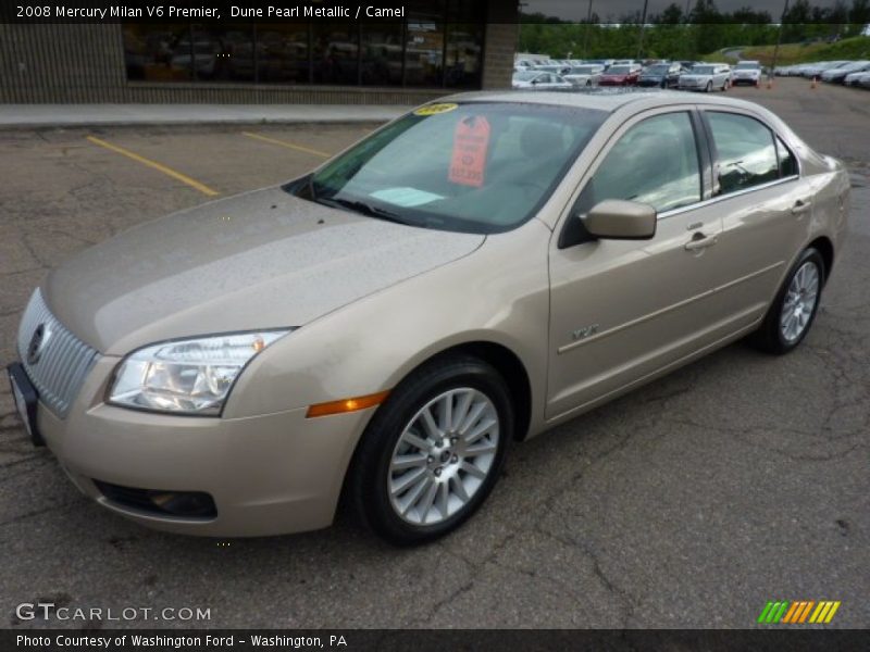 Dune Pearl Metallic / Camel 2008 Mercury Milan V6 Premier