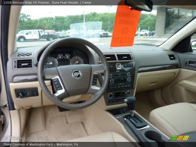Dune Pearl Metallic / Camel 2008 Mercury Milan V6 Premier