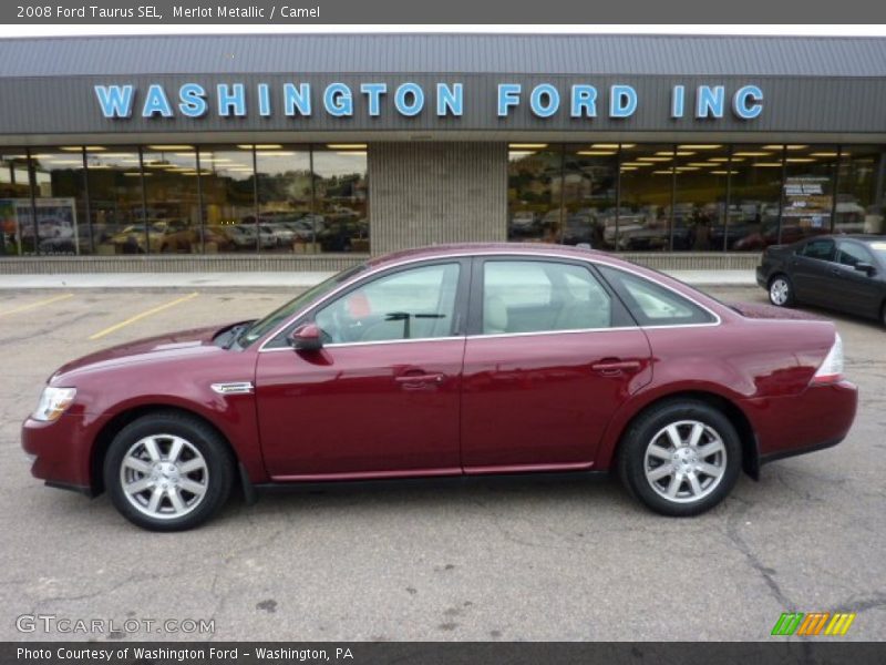Merlot Metallic / Camel 2008 Ford Taurus SEL