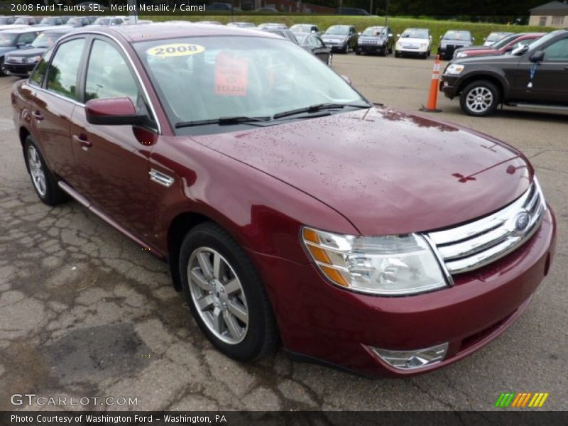 Merlot Metallic / Camel 2008 Ford Taurus SEL