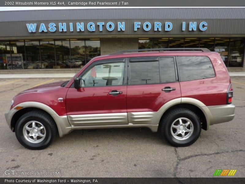 Cambridge Red Pearlescent / Tan 2002 Mitsubishi Montero XLS 4x4