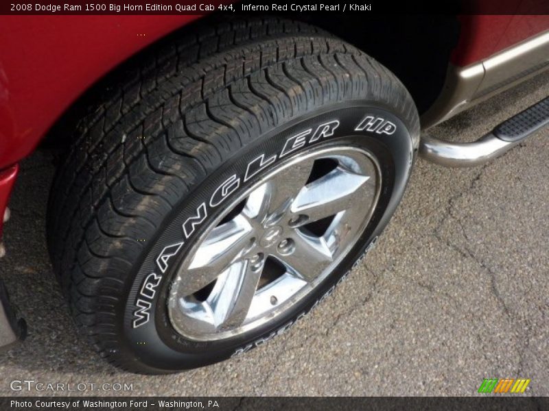 Inferno Red Crystal Pearl / Khaki 2008 Dodge Ram 1500 Big Horn Edition Quad Cab 4x4