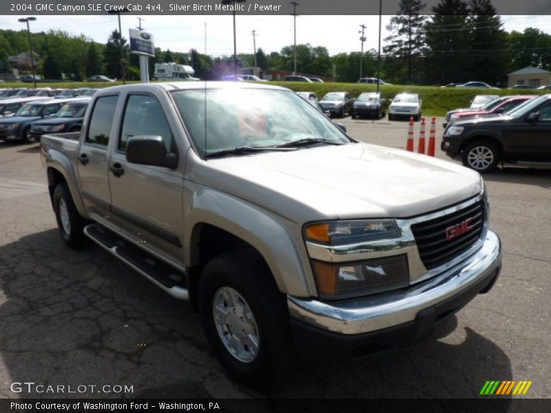 Silver Birch Metallic / Pewter 2004 GMC Canyon SLE Crew Cab 4x4