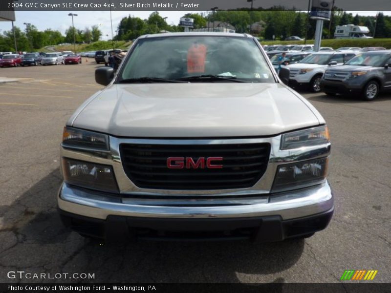 Silver Birch Metallic / Pewter 2004 GMC Canyon SLE Crew Cab 4x4